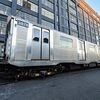Iconic R-32 train cars take final ride, this time on a New York City street
